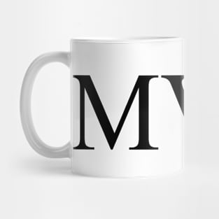 Mum Roman Numerals Black Mug